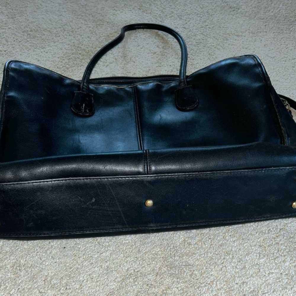 Vintage Coach black leather Messenger Bag - image 2