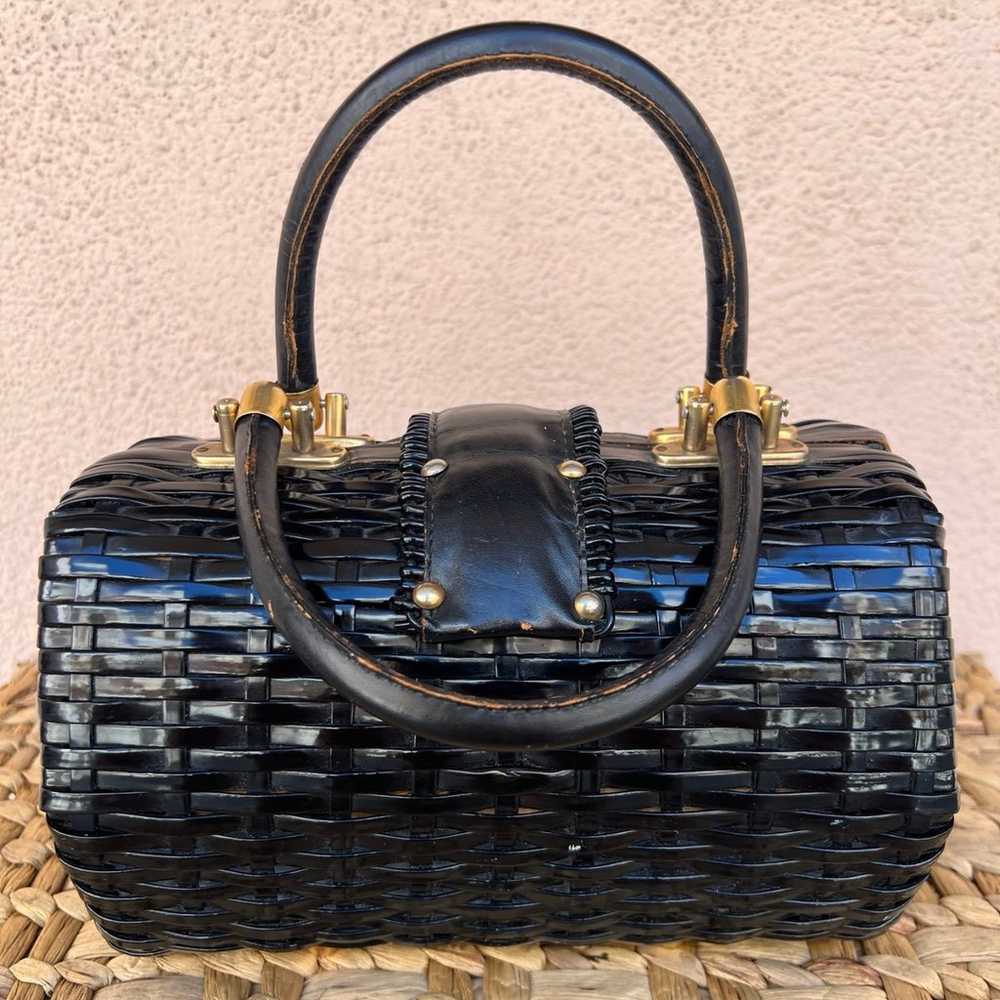 Rare Antique Hand Made Weave Purse made in Hong K… - image 5