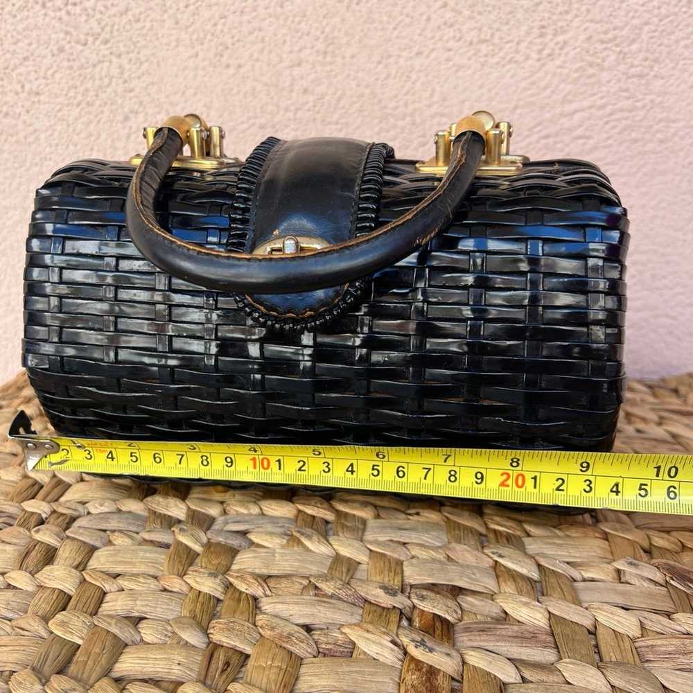 Rare Antique Hand Made Weave Purse made in Hong K… - image 9