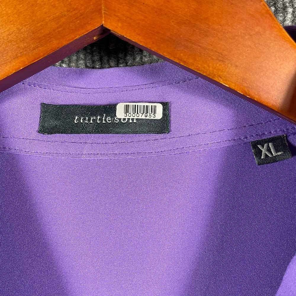 Turtleson Polo Shirt Men's XL Purple Short Sleeve… - image 4