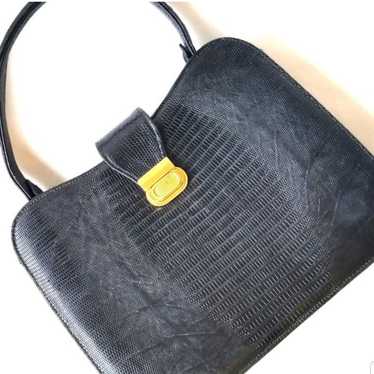 Vintage 1950s Genuine Lizard Leather Bag - image 1