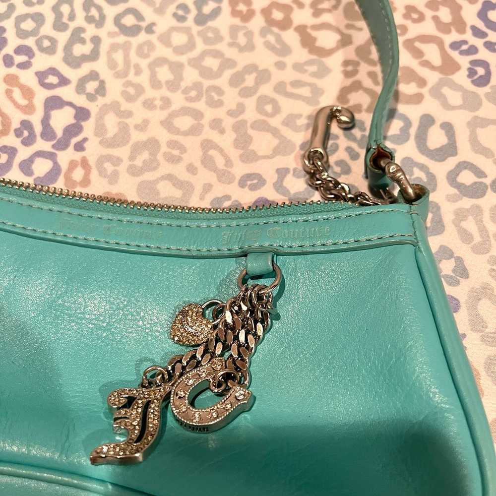 Vintage Teal Juicy Couture Handbag Purse Bag Smal… - image 2