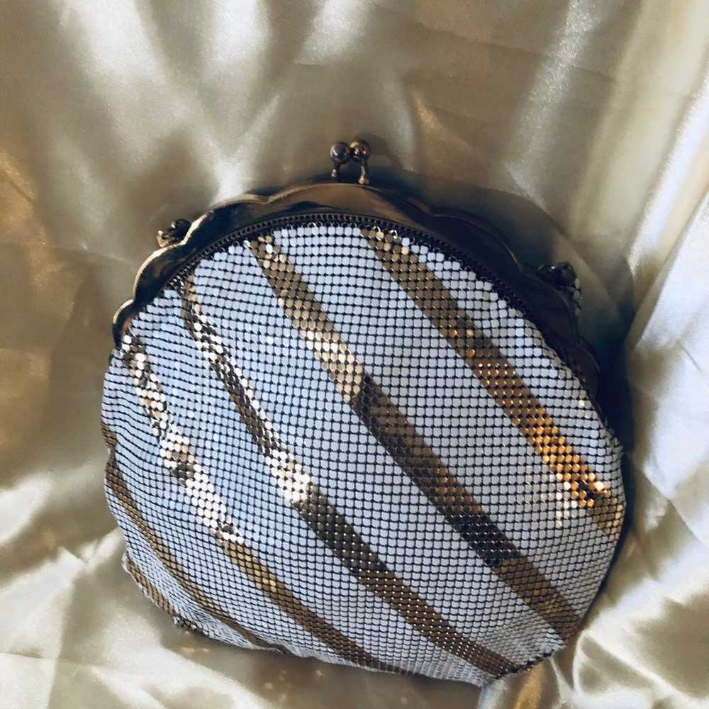 White & Gold 1940s Whiting & Davis Purse - image 10