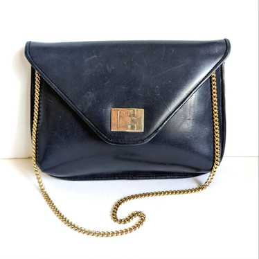 Susan Gail Front Flap Leather Chain Shoulder Bag … - image 1