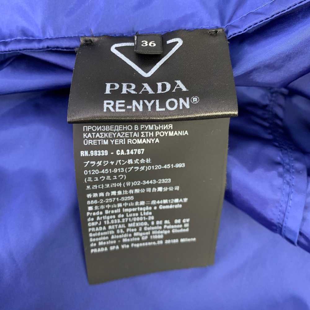 Prada Blue Polyamide Logo Windbreaker Jacket - image 7