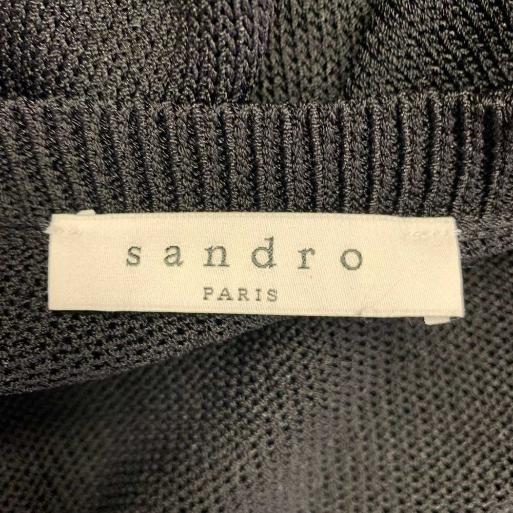 Sandro Black Viscose Nylon See Through Long Sleev… - image 7