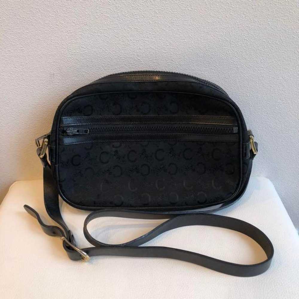 Old Celine Shoulder Bag Macadam Black 19H2209 - image 1