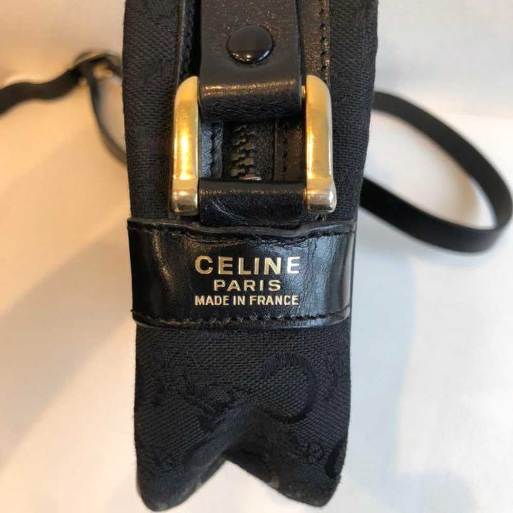 Old Celine Shoulder Bag Macadam Black 19H2209 - image 4