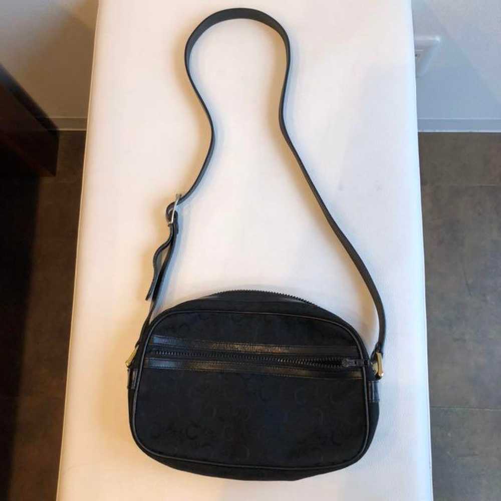 Old Celine Shoulder Bag Macadam Black 19H2209 - image 9