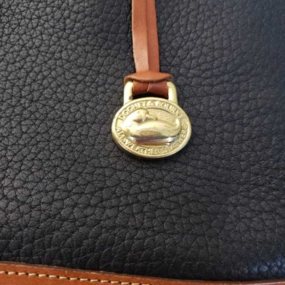 Vintage Dooney & Bourke Pebble Leather Black & Ta… - image 11