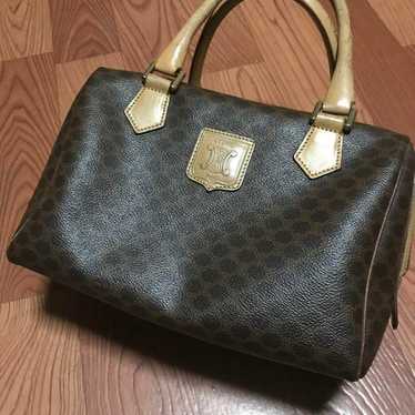 CELINE Old Celine Hand Mini Boston Bag Macadam Pa… - image 1