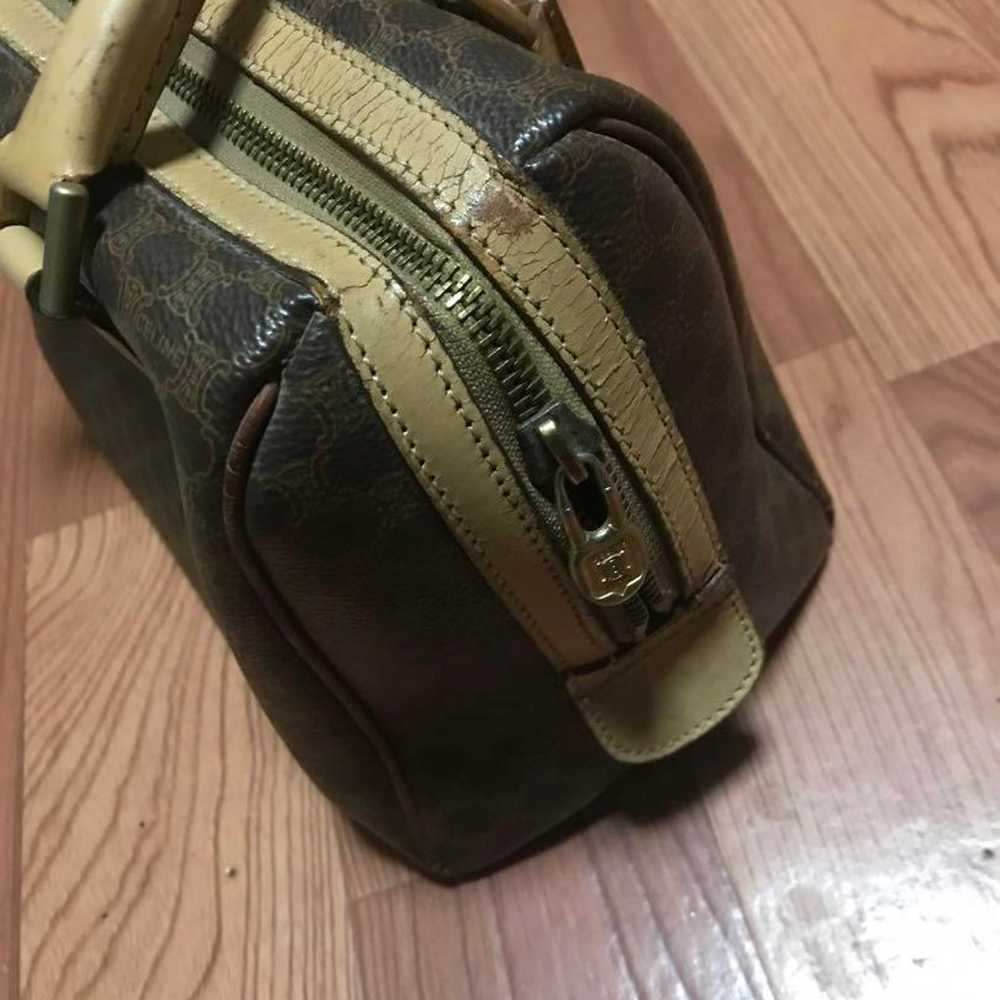 CELINE Old Celine Hand Mini Boston Bag Macadam Pa… - image 4