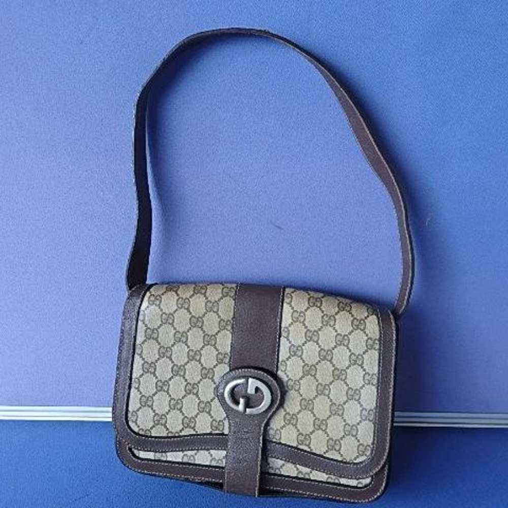 RU-4919 Old Gucci 70s GG Hardware One Shoulder - image 6