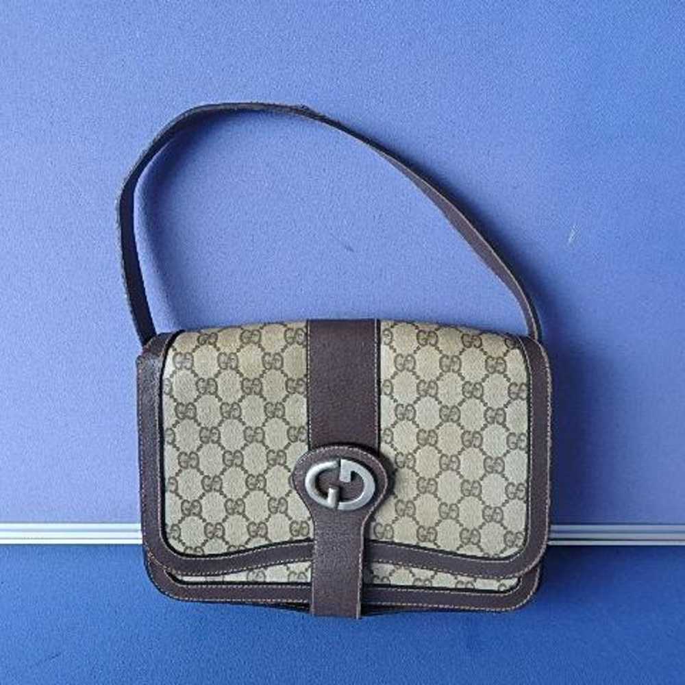 RU-4919 Old Gucci 70s GG Hardware One Shoulder - image 7