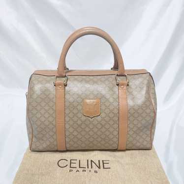 CELINE Macadam Pattern Handbag Mini Boston