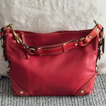 Coach Carly Pink Soft store Smooth Leather Hobo Shoulder Bag F15251