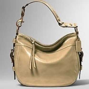 COACH Zoe Patent Leather Hobo Fawn - image 1