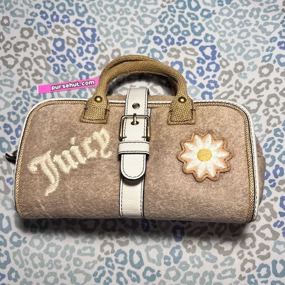 Vintage Tan Juicy Couture Makeup Bag Cosmetic Tra… - image 1