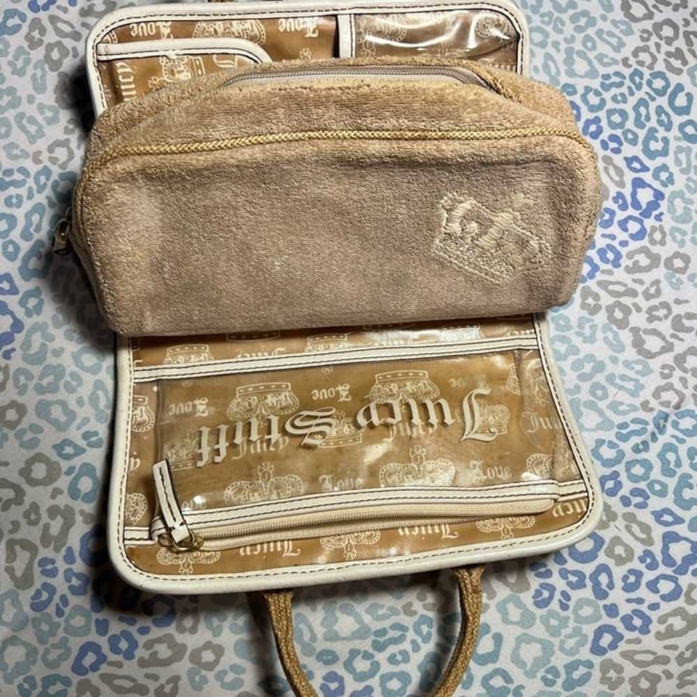 Vintage Tan Juicy Couture Makeup Bag Cosmetic Tra… - image 6