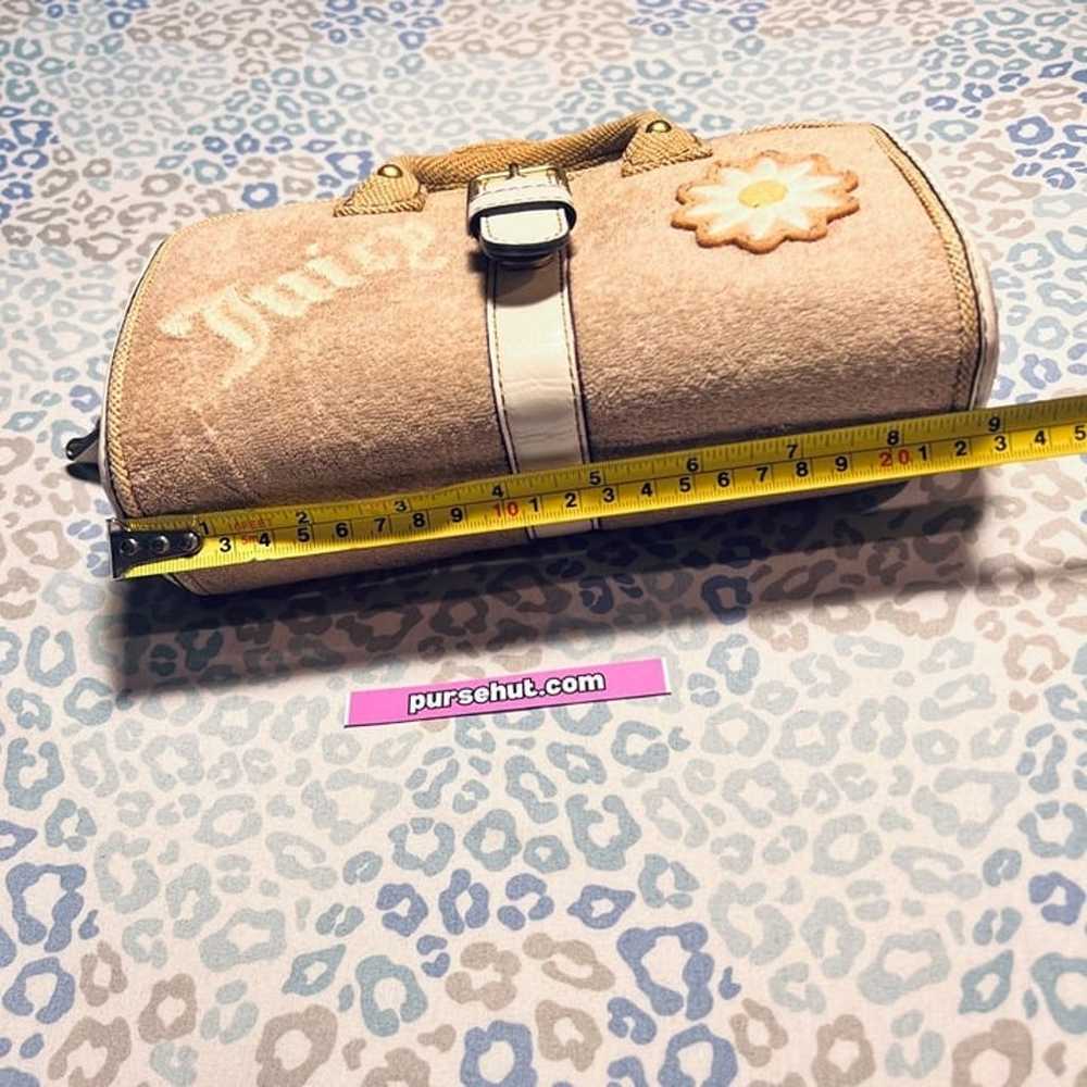 Vintage Tan Juicy Couture Makeup Bag Cosmetic Tra… - image 9