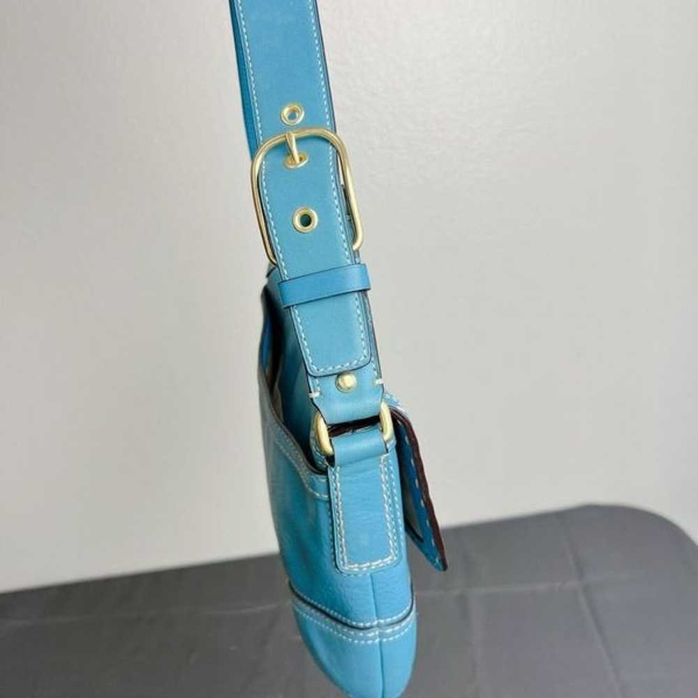 Coach Rare Y2K vintage Smooth blue Leather Soho h… - image 12