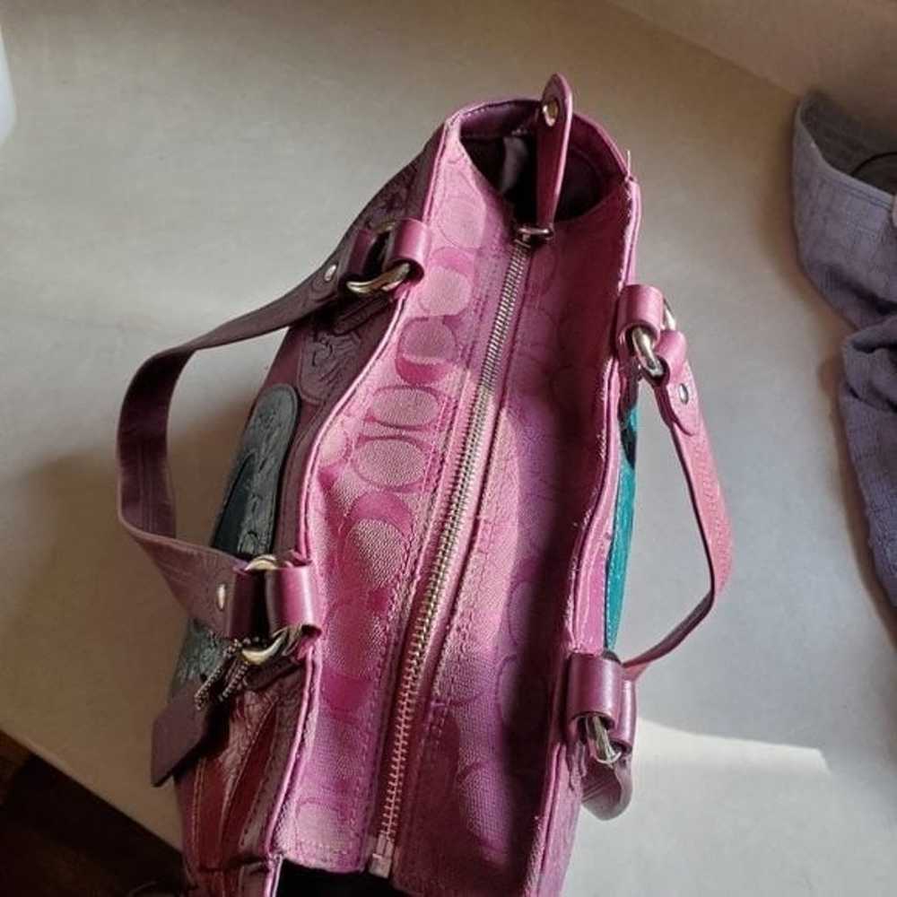 Like new Vintage Coach East West All Leather Pink… - image 6