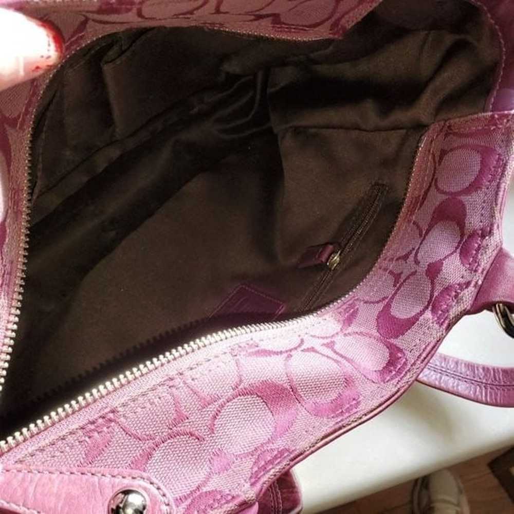 Like new Vintage Coach East West All Leather Pink… - image 7