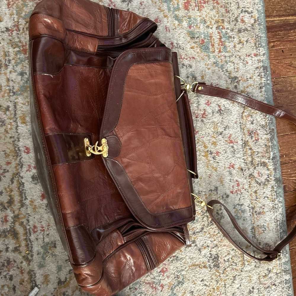 Beautiful  Vintage Eel skin duffle bag - image 1