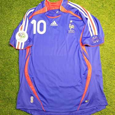 Store Zinedine Zidane Adidas France 2006 World Cup Soccer Jersey Mens Medium RARE PINK