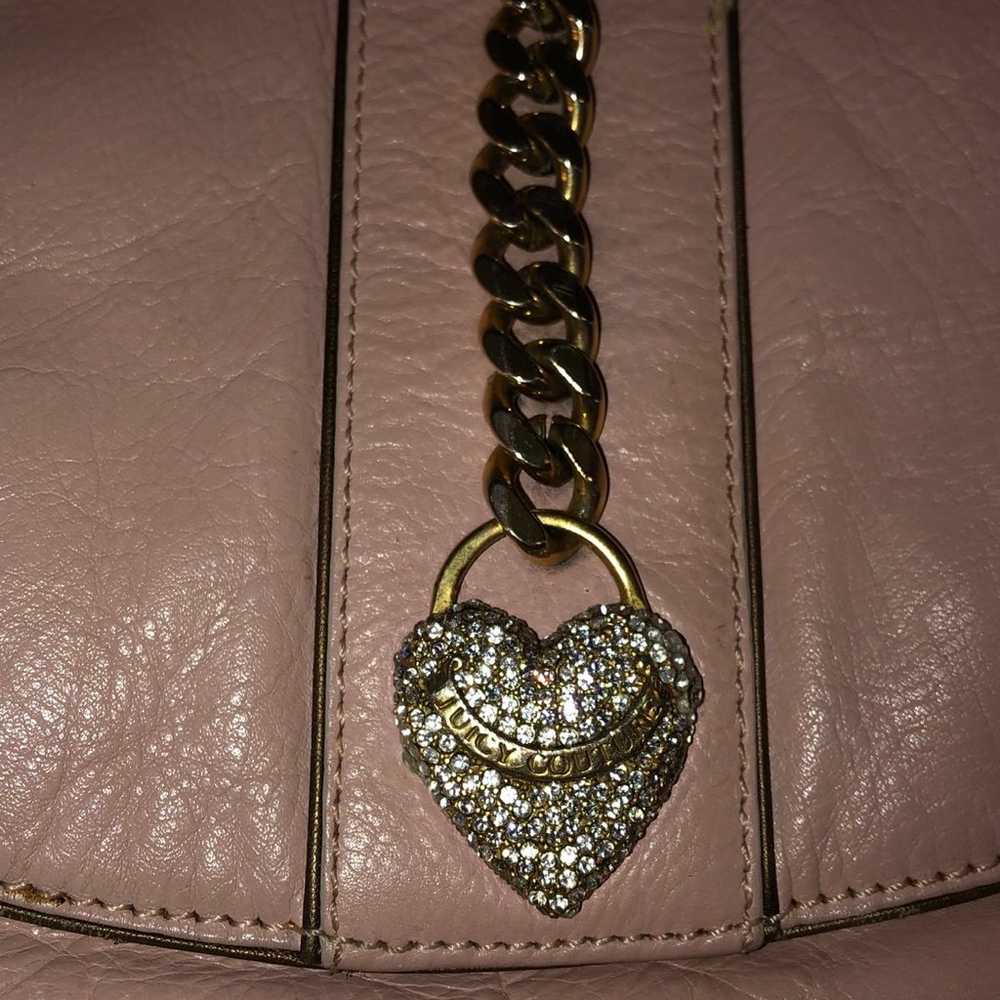 Juicy couture pink leather bag with heart rhinest… - image 2