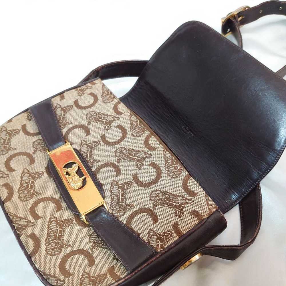 CELINE Carriage Pattern C Logo Shoulder Bag - image 4