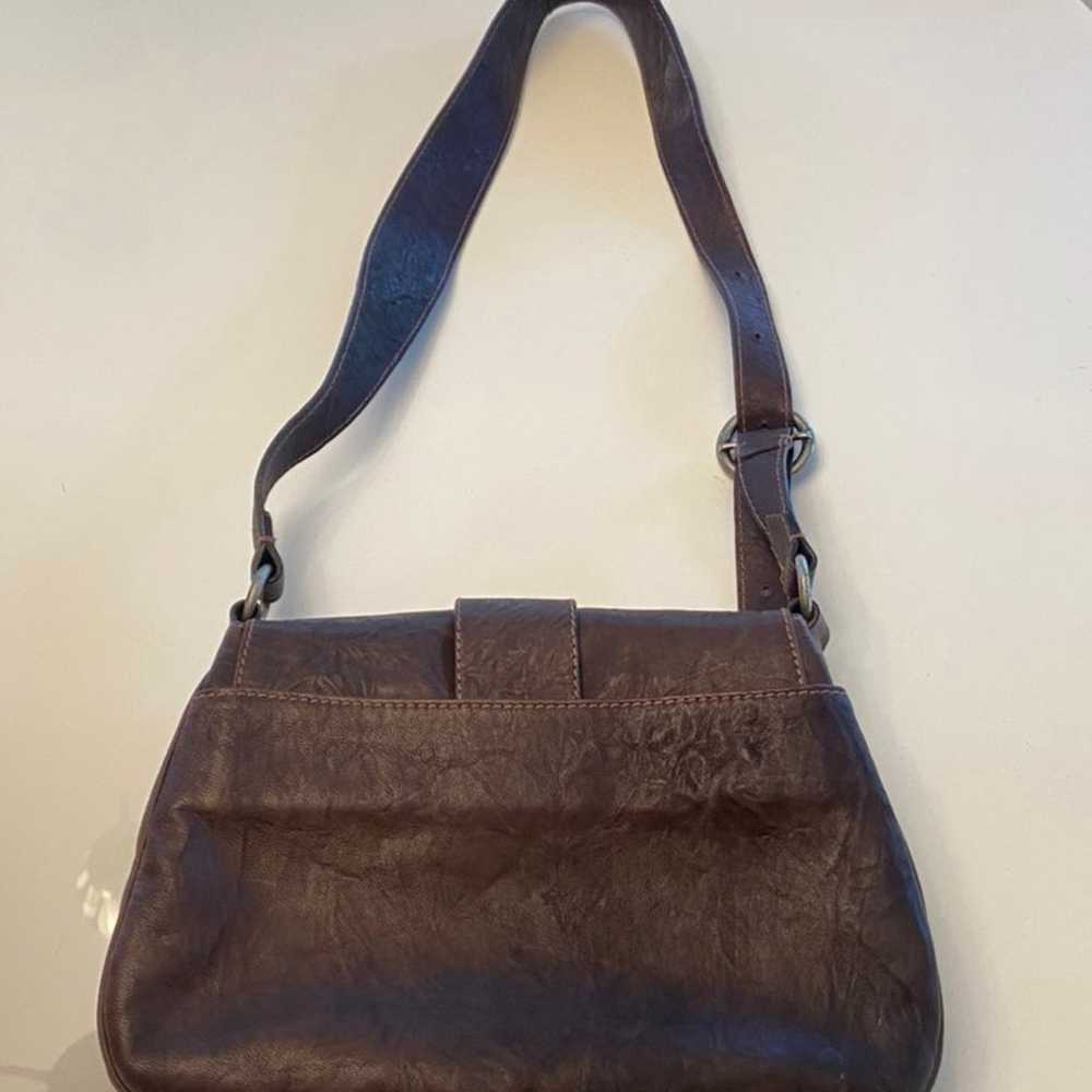 Escada Sport Vintage Brown Leather Purse Handbag … - image 3