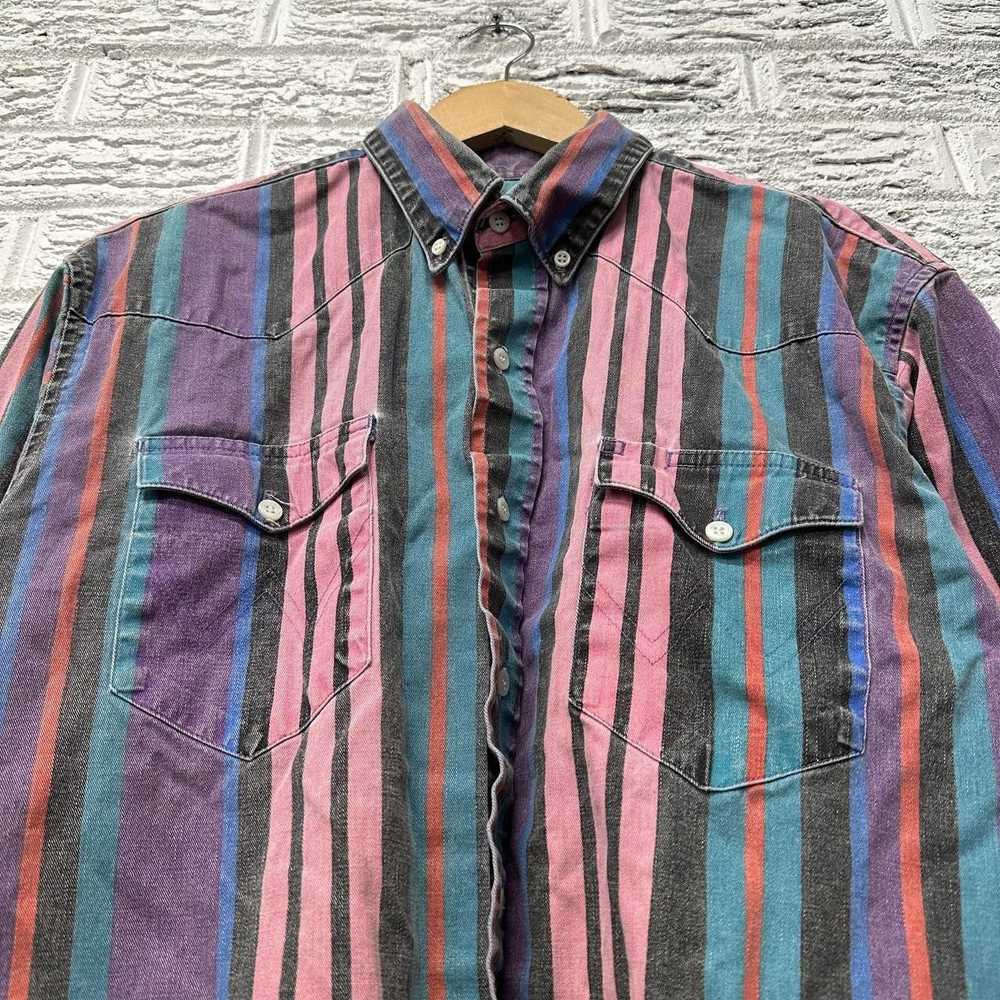 Wrangler Vintage Wrangler Brushpopper Button Down… - image 2