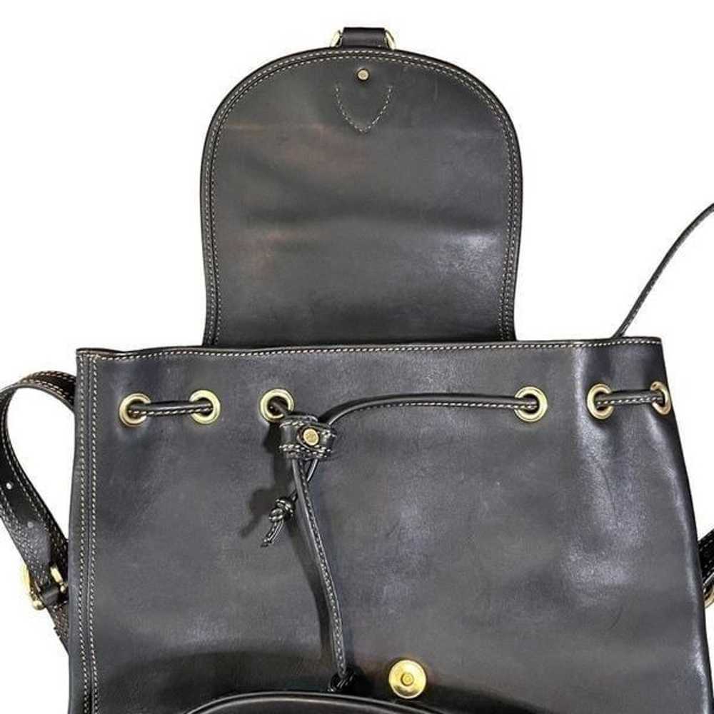 Mark Cross Leather Backpack with Cinch and Magnet… - image 3