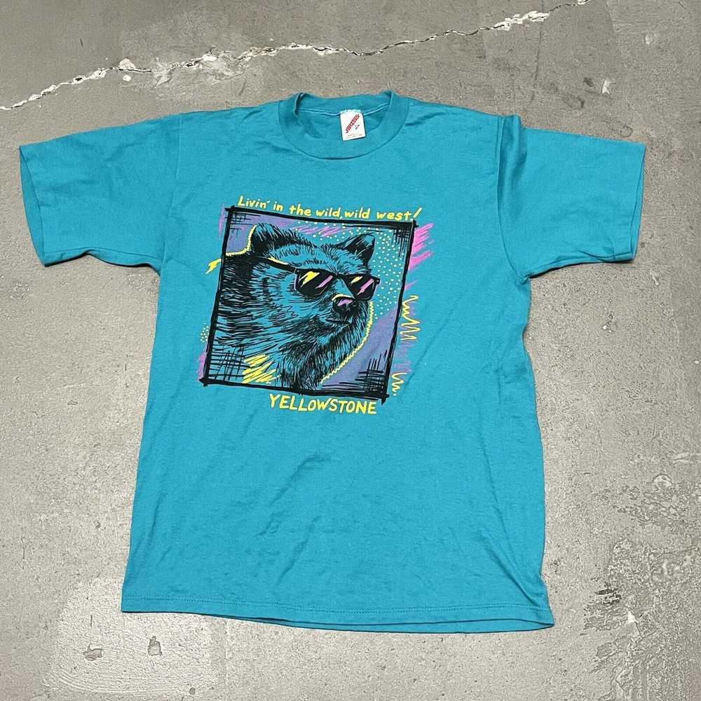 Jerzees Vintage 1990’s Jerzees Yellowstone Graphi… - image 1