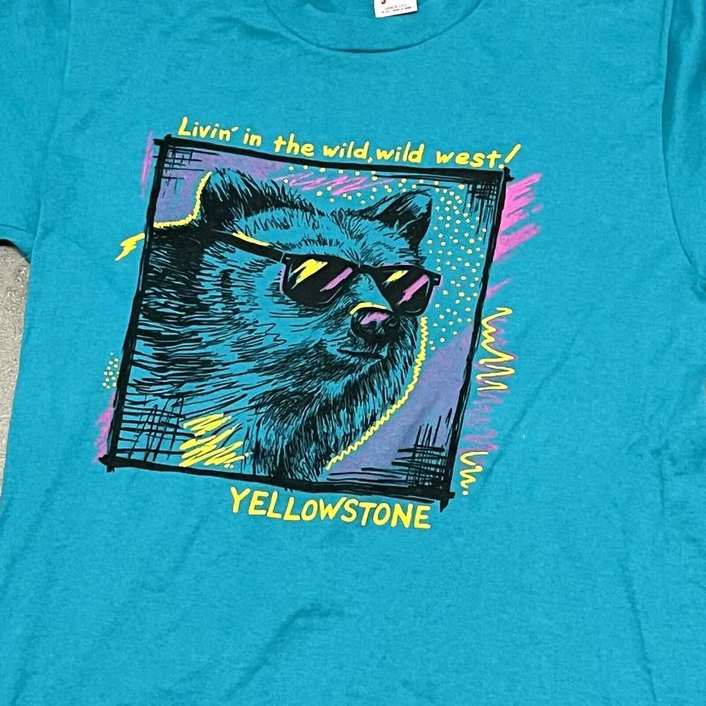 Jerzees Vintage 1990’s Jerzees Yellowstone Graphi… - image 3