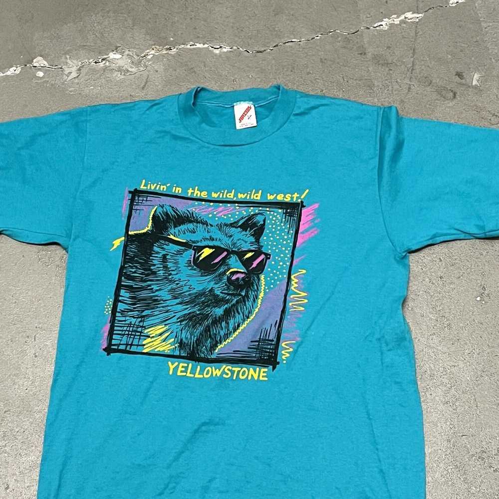 Jerzees Vintage 1990’s Jerzees Yellowstone Graphi… - image 4