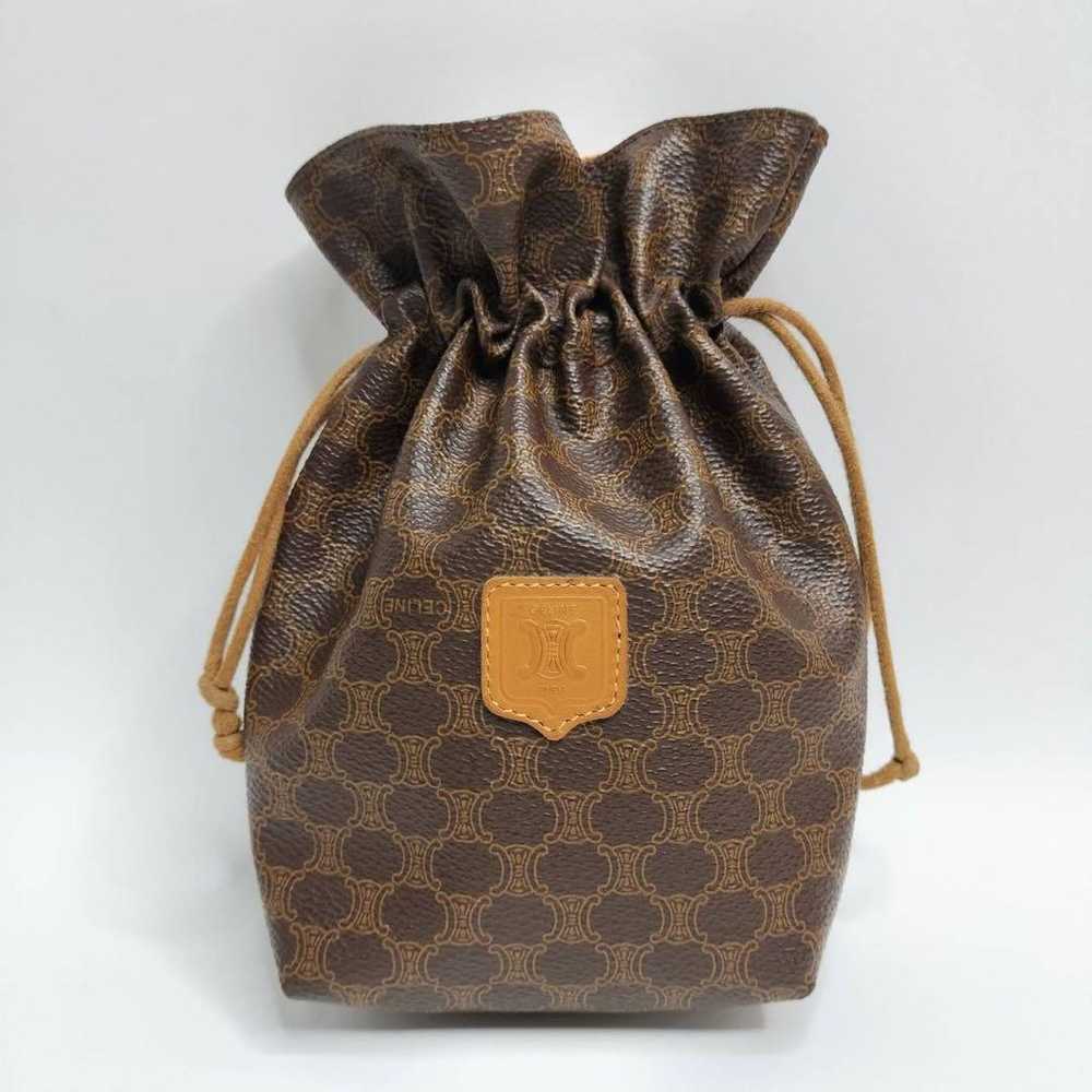 Rare Vintage Celine Drawstring Pouch Macadam Trio… - image 1