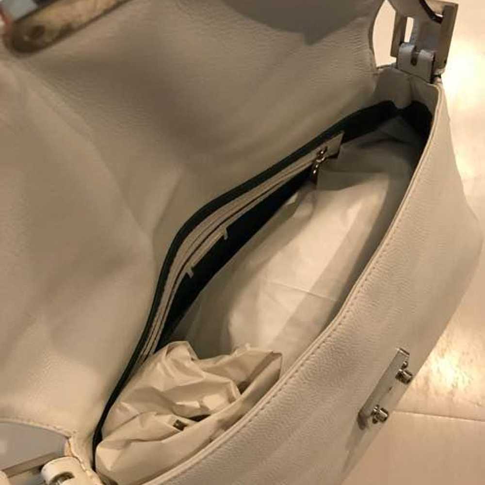 HERNO handbag white vintage antique genuine leath… - image 3