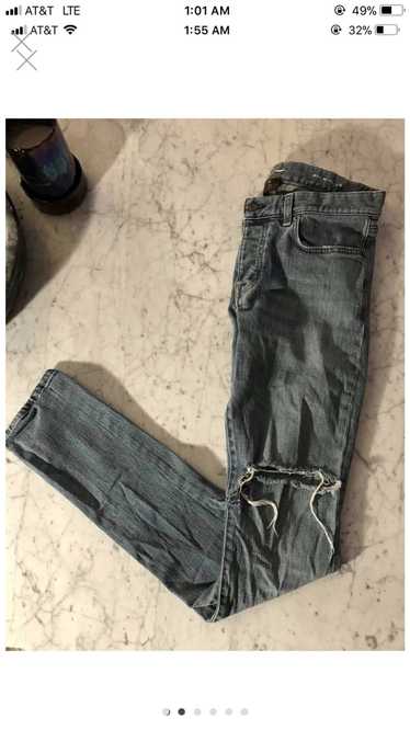 Saint Laurent Paris SLP ripped Knee Skinny Blue J… - image 1