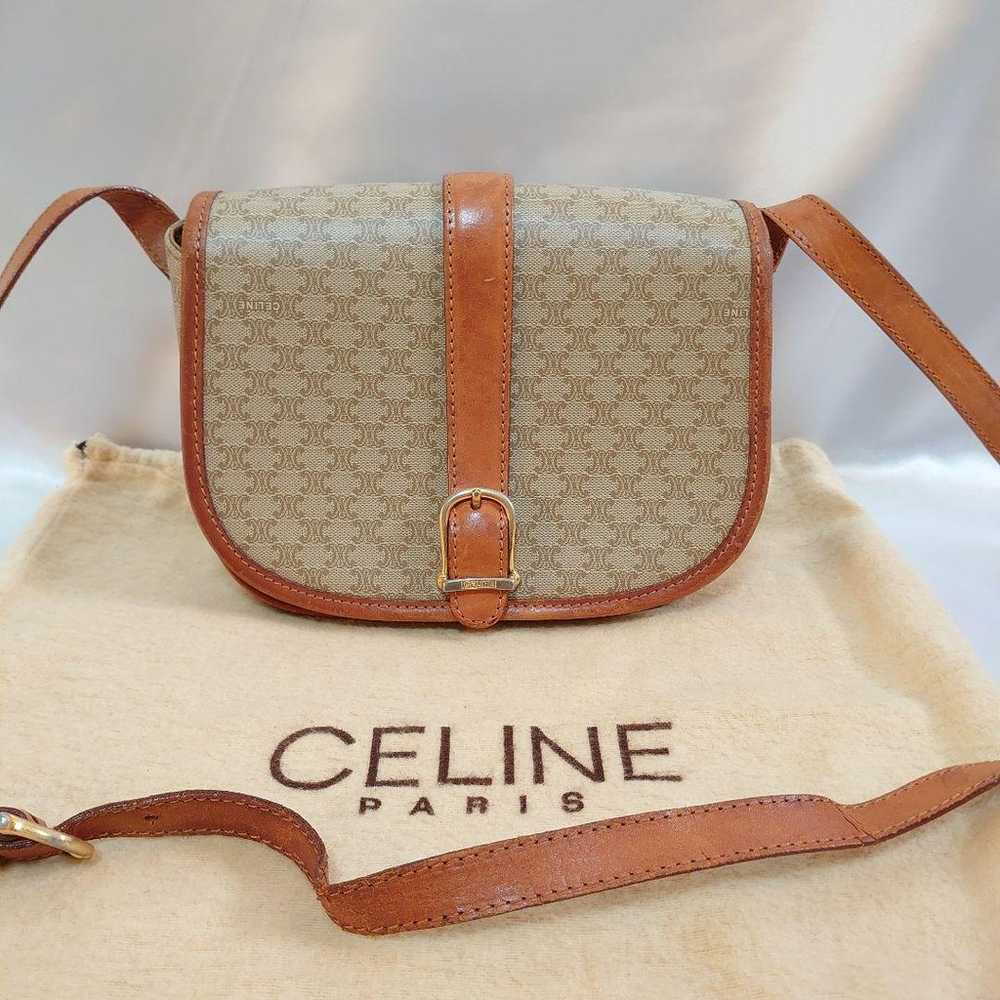 CELINE Macadam Pattern Shoulder Bag - image 1