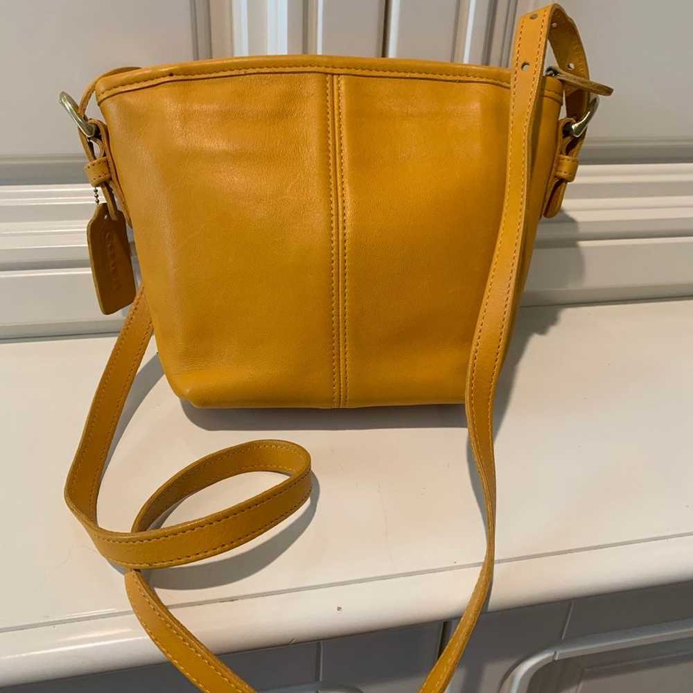 Coach vintage 4107 mini bucket bag yellow RARE - image 1