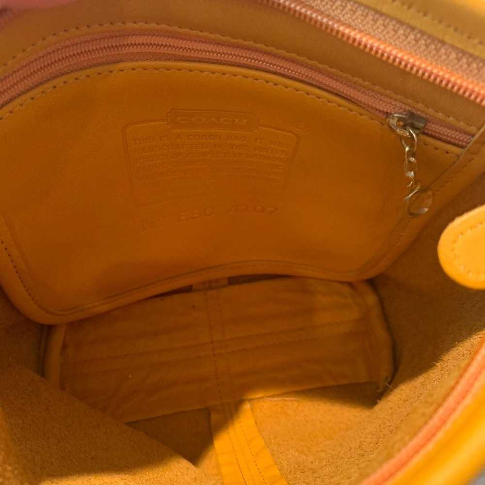 Coach vintage 4107 mini bucket bag yellow RARE - image 5