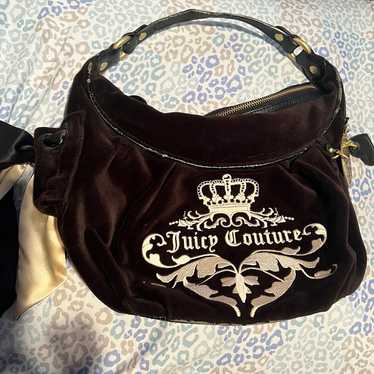 Vintage Black Juicy Couture Purse Handbag Satchel… - image 1