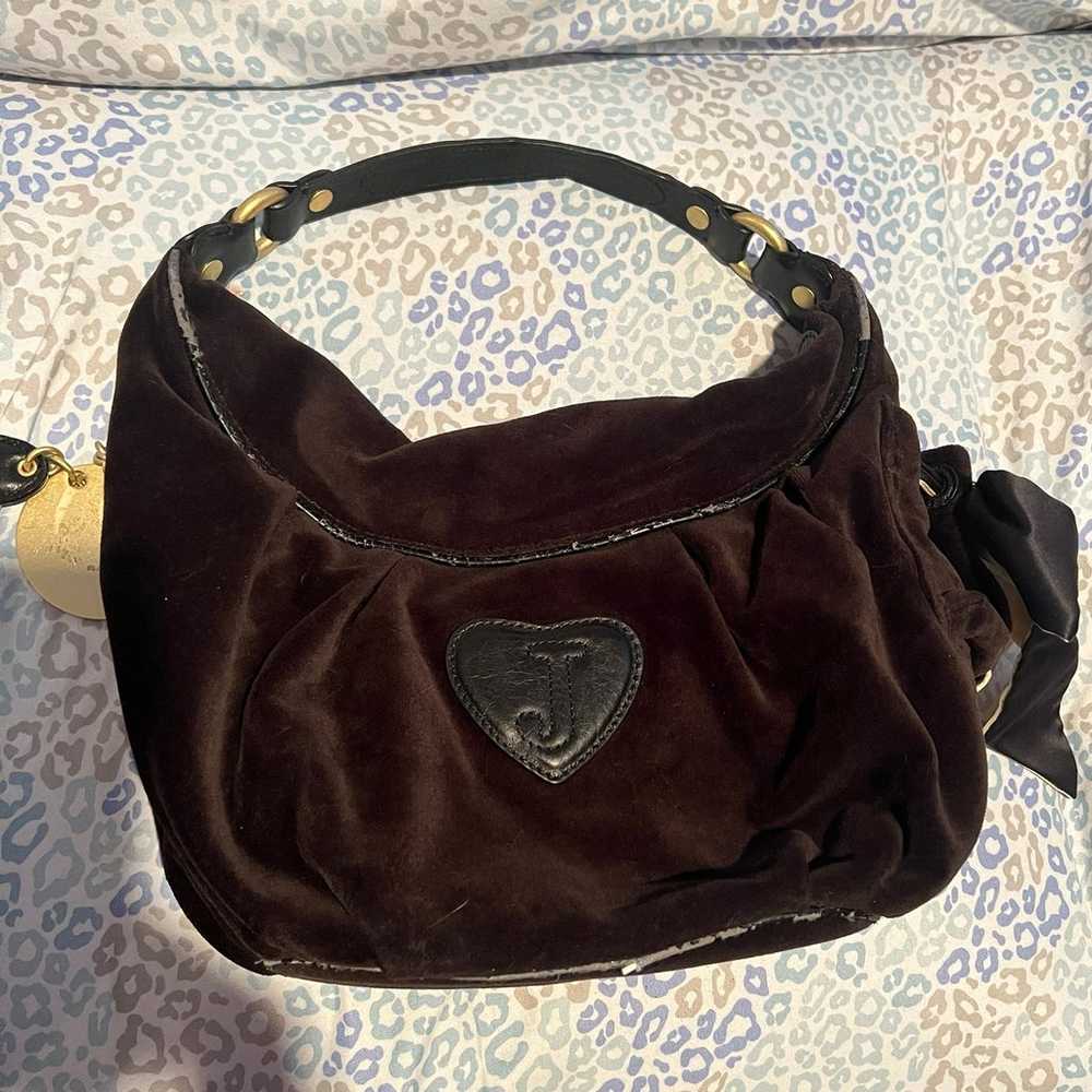 Vintage Black Juicy Couture Purse Handbag Satchel… - image 3