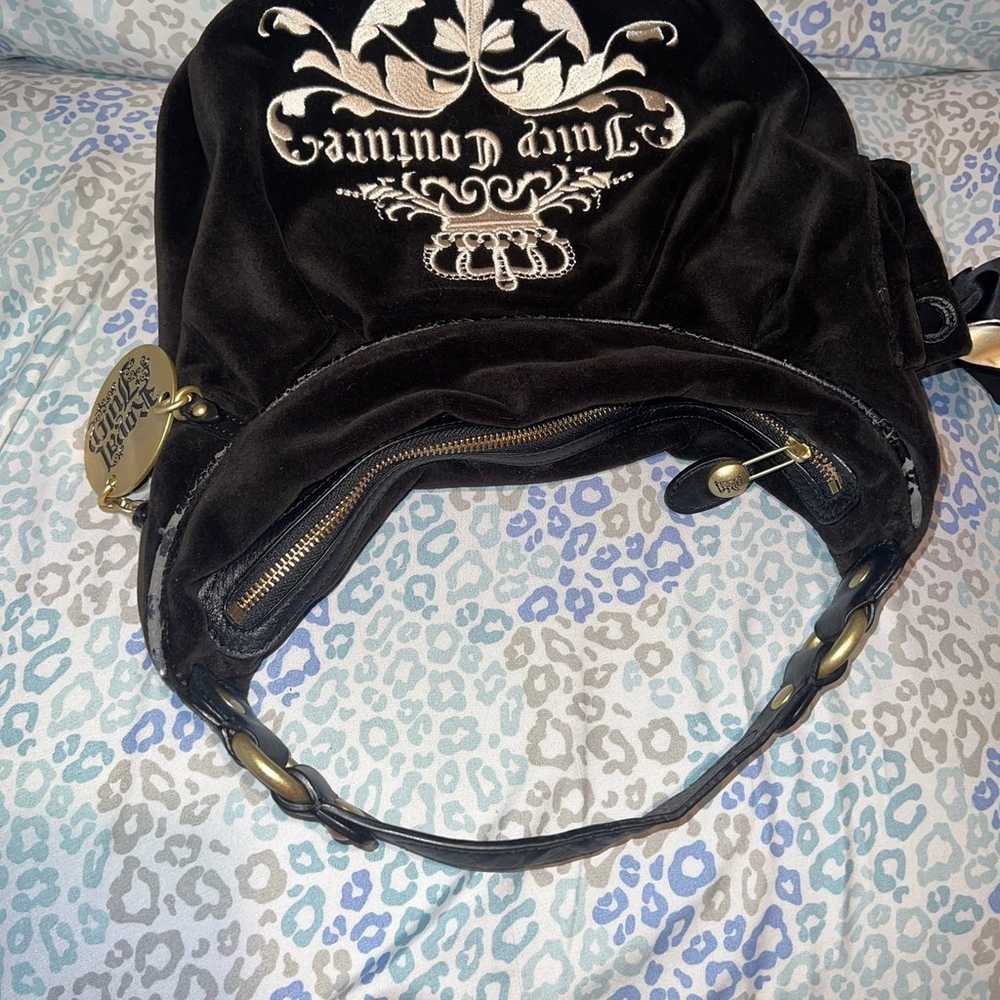 Vintage Black Juicy Couture Purse Handbag Satchel… - image 6