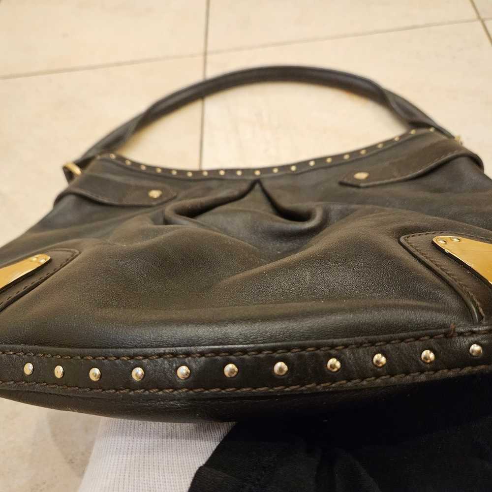 Burberry Vintage Leather Hobo Handbag 100% Authen… - image 12