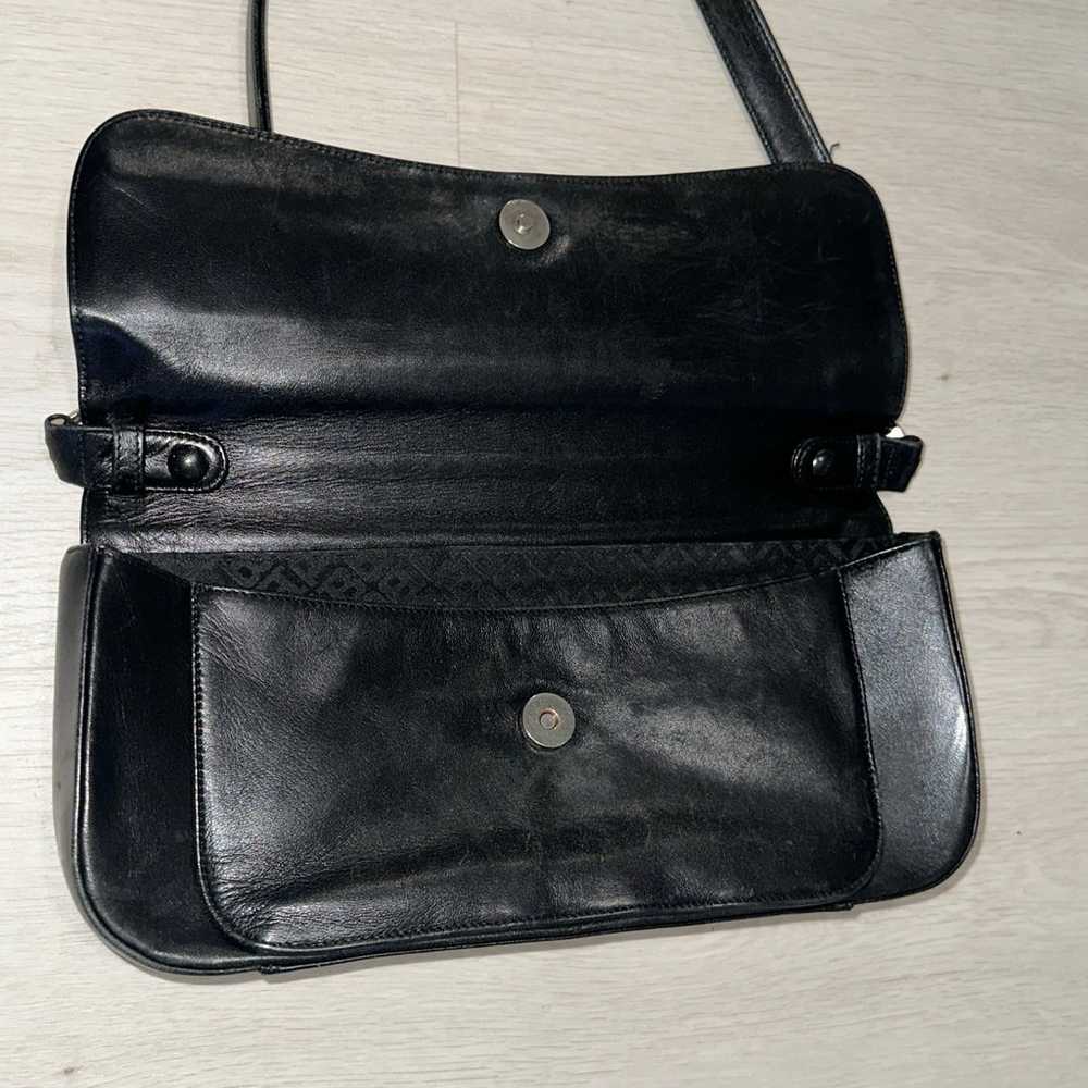 BALLY Vintage Black Flap Purse AUTHENTIC Leather - image 10