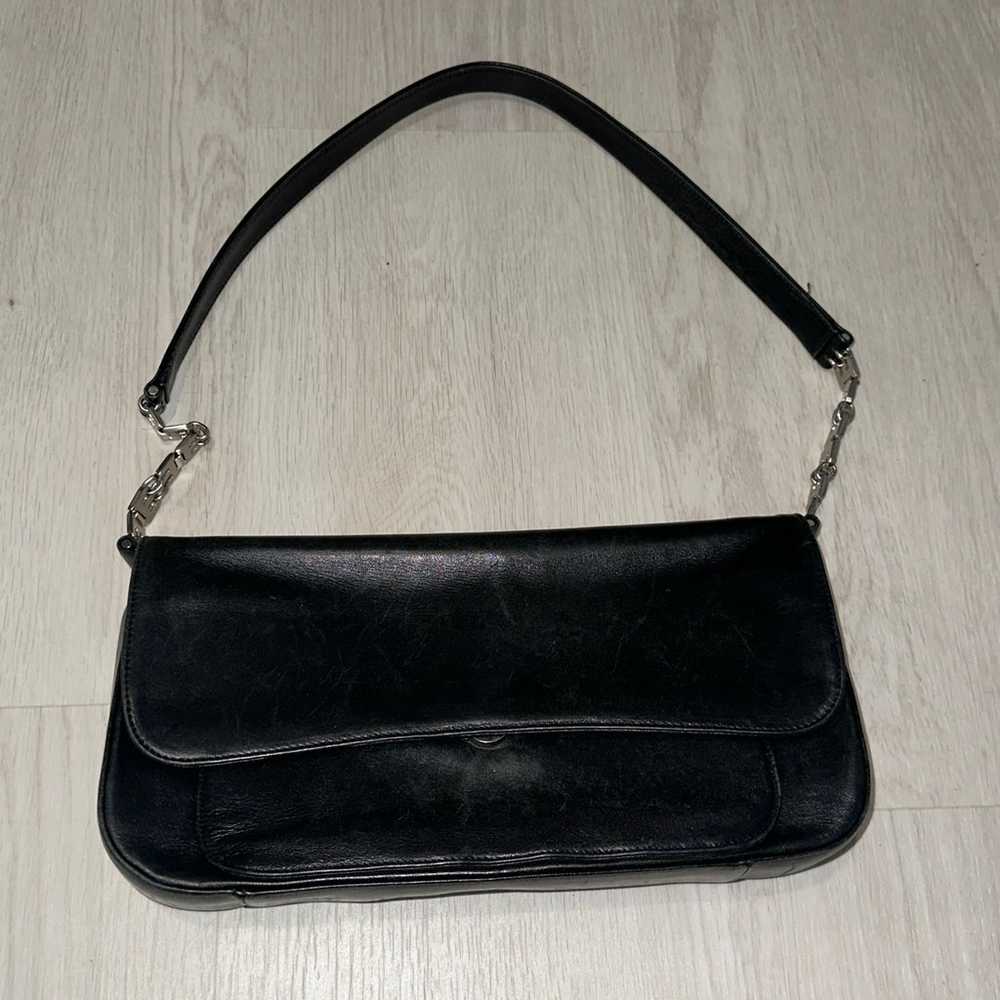 BALLY Vintage Black Flap Purse AUTHENTIC Leather - image 1