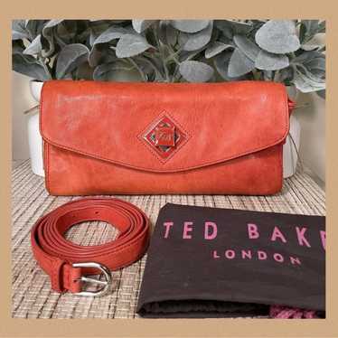 TED BAKER London leather rose gold zipper top wristlet high quality new without tag NWOT rare